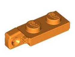Hinge Plate 1 x 2 Locking with 1 Finger on End without Bottom Groove, Orange (44301b / 6390385)