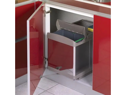 Система сортировки мусора ALBIO 30 2X16 L серый пластик/нержавещая сталь