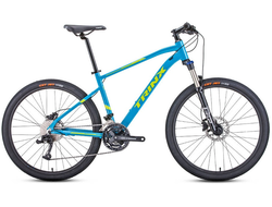 Горный велосипед Trinx M1000 Elite голубой-черно-зеленый, рама 18