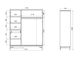Шкаф для одежды 3-х дв. "Cube Design", Belfan купить в Сочи