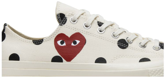 Кеды Converse Play Comme Des Garcons белые низкие в горошек