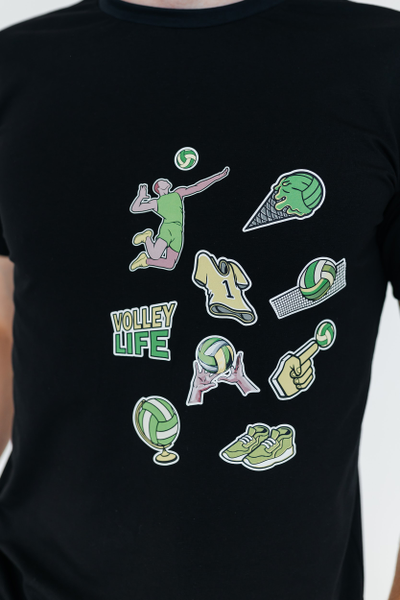 Футболка повседневная Volleylife (со стикерами) размер 42-48