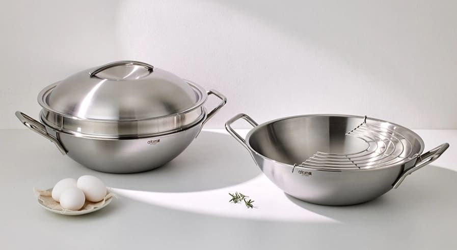 Вок Atomy с решеткой для пароварки