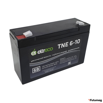 Тяговый аккумулятор Eltreco TNE6-10 (6V10A/H C20)