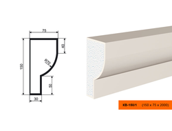 Фасадный карниз из пенополистирола с покрытием LEPNINAPLAST (Лепнинапласт) КВ-150/1