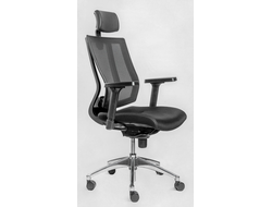 Офисное кресло Falto Promax PMX11KALM-AL/BK-BK, спинка сетка черная/сидение ткань черная/каркас черн