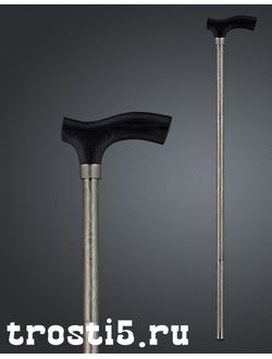 блестящая трость с черной ручкой