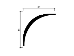 Потолочный плинтус DECOR-DIZAYN DD46, из дюрополимера, под покраску, ударопрочный