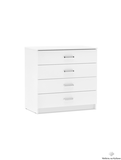 Эва КМ-021 комод 4 ящика Белый