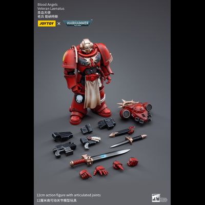 Ленатус, ветеран Кровавых Ангелов (Warhammer 40k) - КОЛЛЕКЦИОННАЯ ФИГУРКА 1/18 Blood Angels Veteran Laenatus (JT3402) - JOYTOY