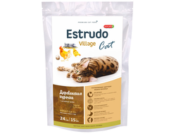 Estrudo Village Cat (Деревенская курочка) для кошек (крас. шерсть) 1,5 кг