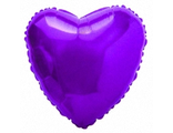 Шар (32&#039;&#039;/81 см) Сердце, Фиолетовый, 1 шт.