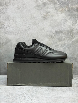 New Balance 574 Triple Black Leather