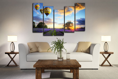 Модульная картина "Закат в полете"