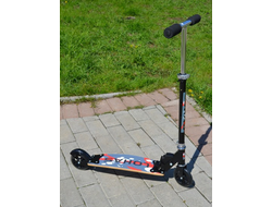 САМОКАТ СКЛАДНОЙ LOHAS С ДЕРЕВЯННОЙ ДЕКОЙ (ЧЕРНЫЙ)