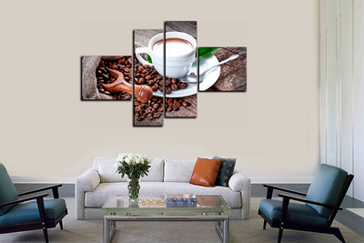 Модульная картина "Кофе с молоком"