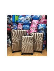 Комплект из 3х чемоданов Kaiwei abs S,M,L светло-коричневый