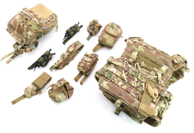 Бронежилет с подсумками и рюкзаком в масштабе 1/6 (78097) - DAMTOYS