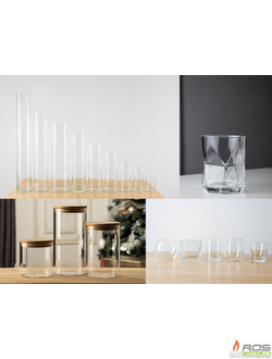 СТЕКЛЯННЫЕ КОЛБЫ И ПОДСВЕЧНИКИ