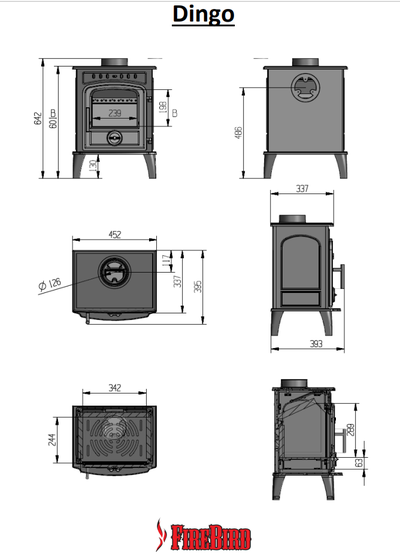 Печь-камин Dingo, FireBird (Россия)