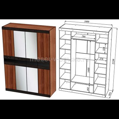 Шкаф Соренто-1 4-х дверный