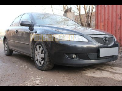 Защита радиатора Mazda 6 2002-2005 black верх