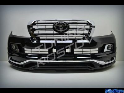 Бампер + губа MODELLISTA LED Toyota Land Cruiser 200 2007-2015 в стиле 2016+ с подсветкой