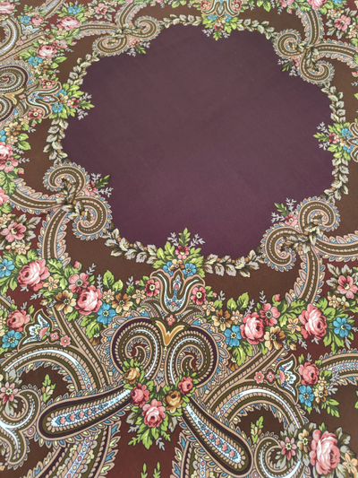 Павловопосадский платок Небесный 391-17