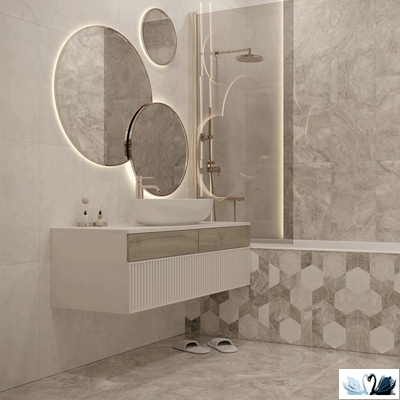 Плитка настенная Belani Antique декор бежевый 30 х 60 см под мрамор Береза керамика