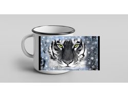 Кружка эмалированная год Тигра №1