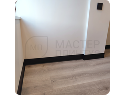 Плинтус алюминиевый ПЛ-100 3000х100х10 мм. Черный муар