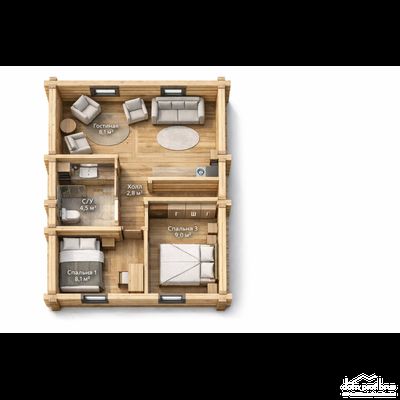 Уютный 128м2 12х8