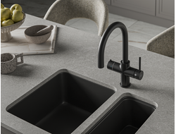 Система мгновенного кипячения воды с газацией и охлаждением 5в1 AQUAHOT MONTBLANC BM (матовый черный)