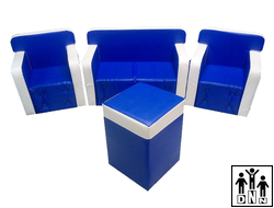 Детская игровая мебель "Комфорт" синий / белый