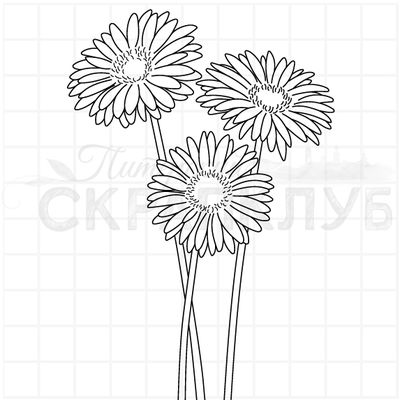 штамп с цветами