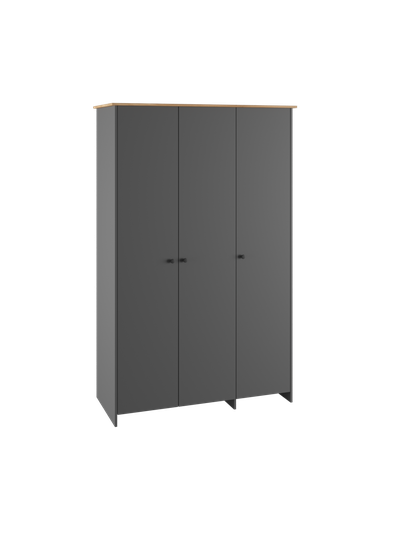 Теодора Шкаф 3Д Графит/Дуб крафт