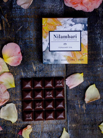 Шоколад горький 70%, 65г (Nilambari)