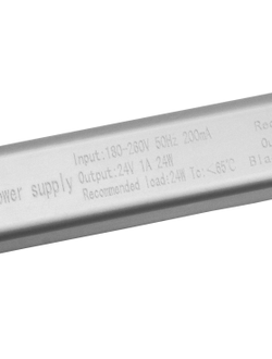 Блок питания 24W 24V IP22 Long (24V/1A/24W) (4LED/IP22 сетка/1 год)