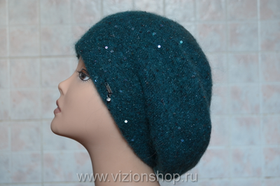 Берет изумрудный для женщин двойной Vizio Италия 5893