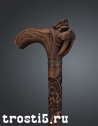 Трость "Морж Резной"