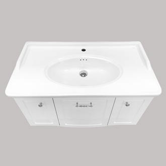 Тумба-умывальник "Палини-100" белый глянец с раковиной  COMFORTY 3310