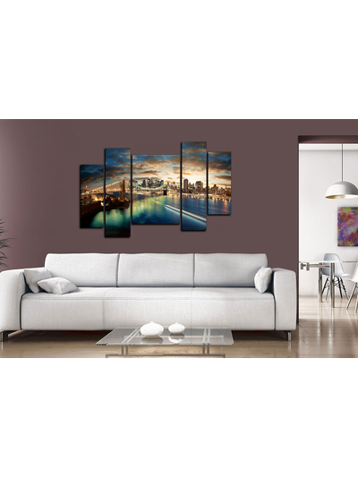 Модульная картина "Блеск ночного города"