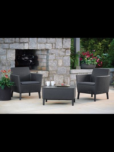 Комплект кресел Салемо Дуо - 2 кресла (Salemo Duo), графит