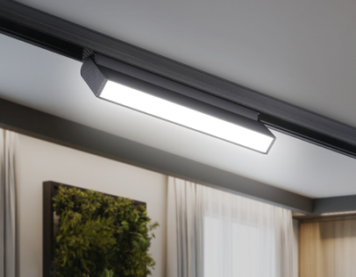 Светильник светодиодный трековый для шинопровода Magnetic GL 4062 BK черный IP20 12W 4200K 48V 223*22*105