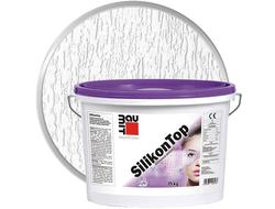 Штукатурка декоративная силикатная BAUMIT SilikonTop Белая база Короед 2 мм 25 кг