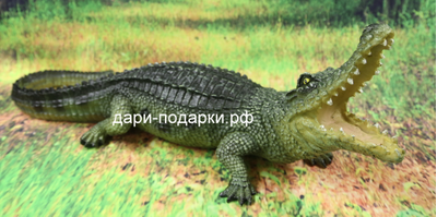 Крокодил 15*40см   1,2кг   полистоун Россия 1844/012457*