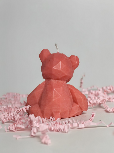 Свеча "Мишка геометрия" пастель