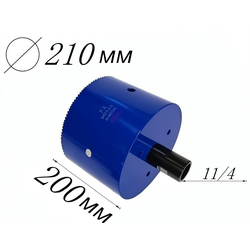 коронка диаметр 210 мм глубина 200 мм