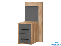 ПРИКРОВАТНАЯ ТУМБА ПРИМА ТБ-12 (дуб каньон\графит) 450*950*458