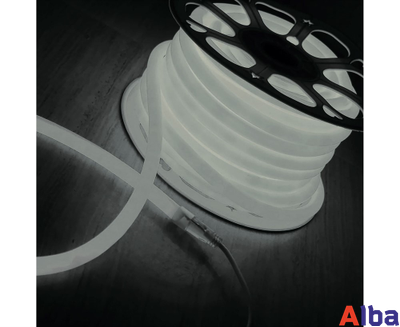 Неон круглый 220V Белый холодный D16мм